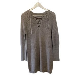 Seven Sisters Women’s Grey Tunic Sweater Size Small Pullover Lightweight Jumper